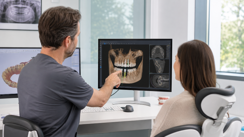 Plánování zubního implantátu pomocí CBCT a programu 3Shape