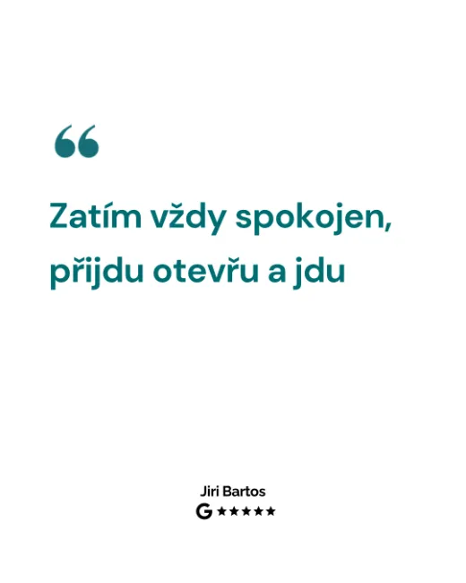 Hodnocení pacienta: Zatím vždy spokojen