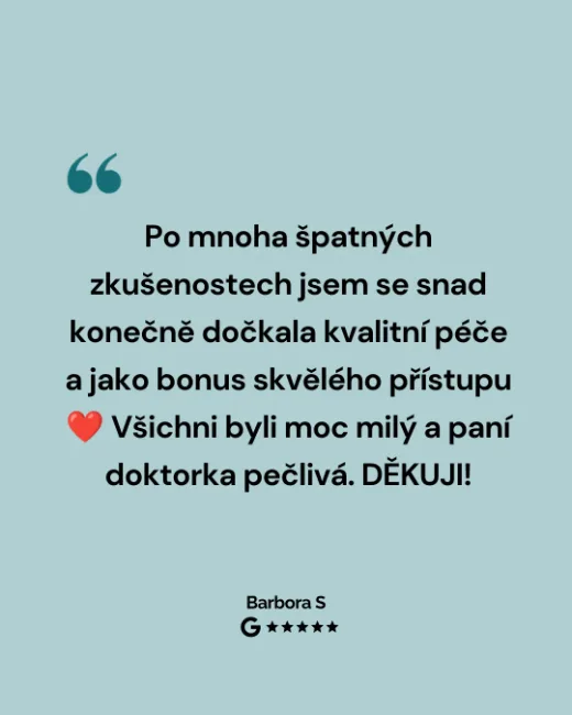 Hodnocení pacienta: Po mnoha špatných zkušenostech konečně kvalitní péče
